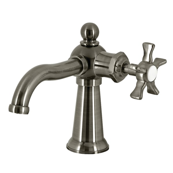 SingleHandle Bathroom Faucet with Push PopUp, Black Stainless